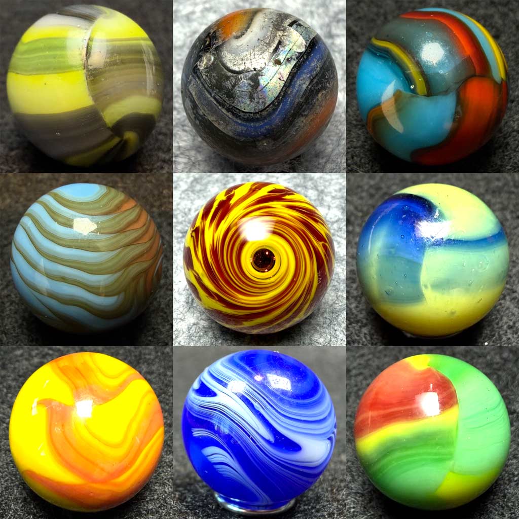 PELTIER GLASS CO. Superman Marble (0.61 inch) Striking Pattern