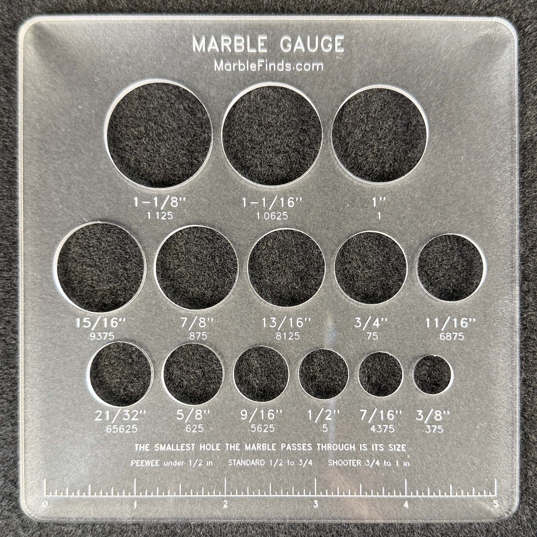 Marble Gauge top view